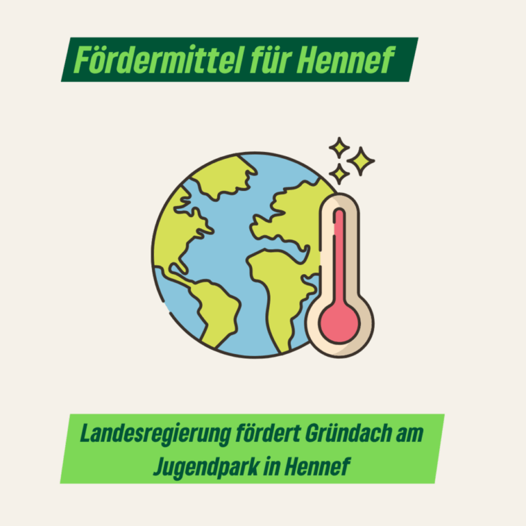 Land NRW fördert Gründach im Jugendpark